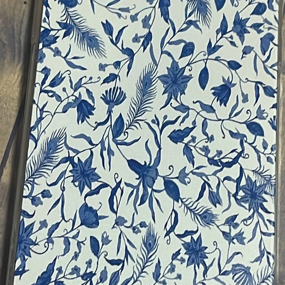 5for$10 Beautiful Feather Blue Floral iPhone 12 Phone Case Spring NWT